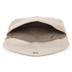 Elegant Embroidery Beaded Sling Clutch - Cream