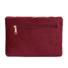 Elegant Embroidery Beaded Sling Clutch - Maroon