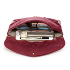 Elegant Embroidery Beaded Sling Clutch - Maroon
