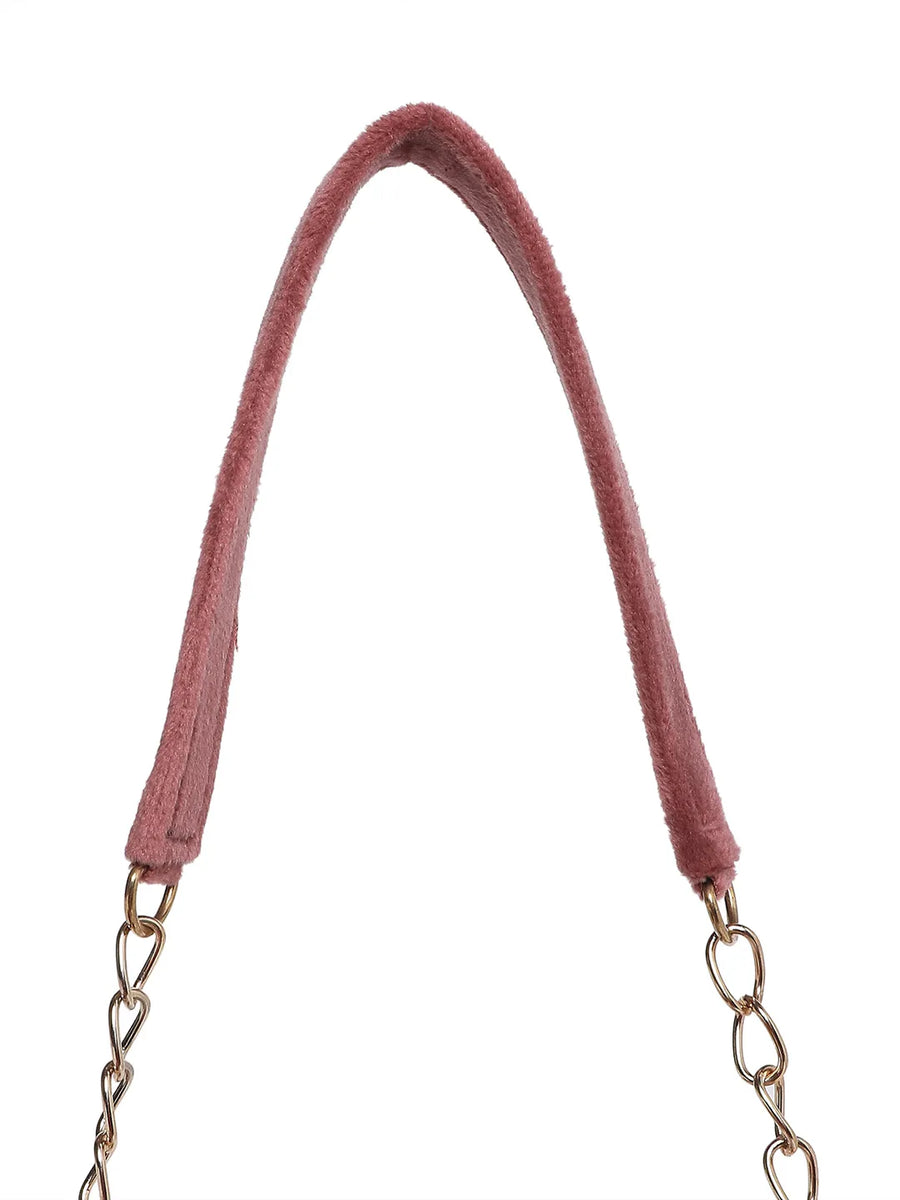 Elegant Embroidery Beaded Sling Clutch - Pink