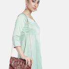 Elegant Embroidery Beaded Sling Clutch - Pink