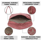 Elegant Embroidery Beaded Sling Clutch - Pink