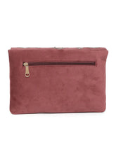 Elegant Embroidery Beaded Sling Clutch - Pink