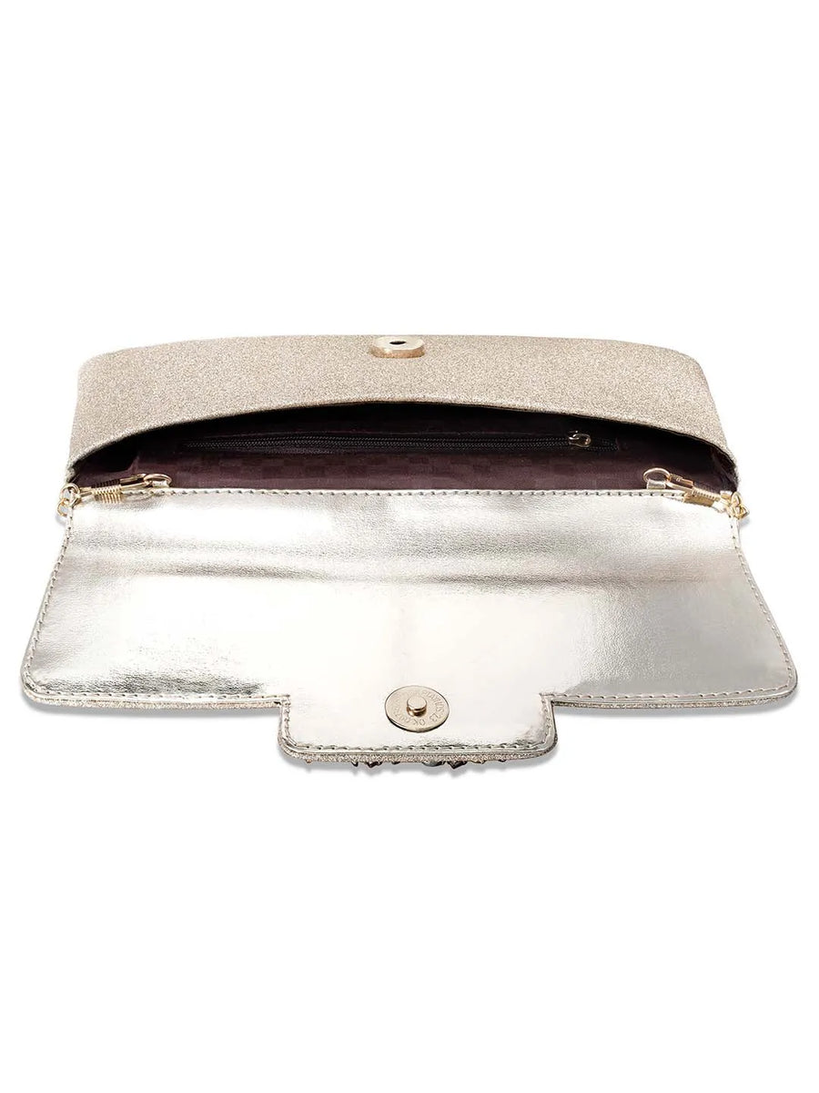 Chic Fiesta Finery Evening Clutch - Rose Gold