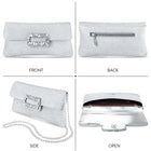 Chic Fiesta Finery Evening Clutch - Silver