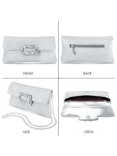 Chic Fiesta Finery Evening Clutch - Silver