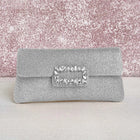 Chic Fiesta Finery Evening Clutch - Silver