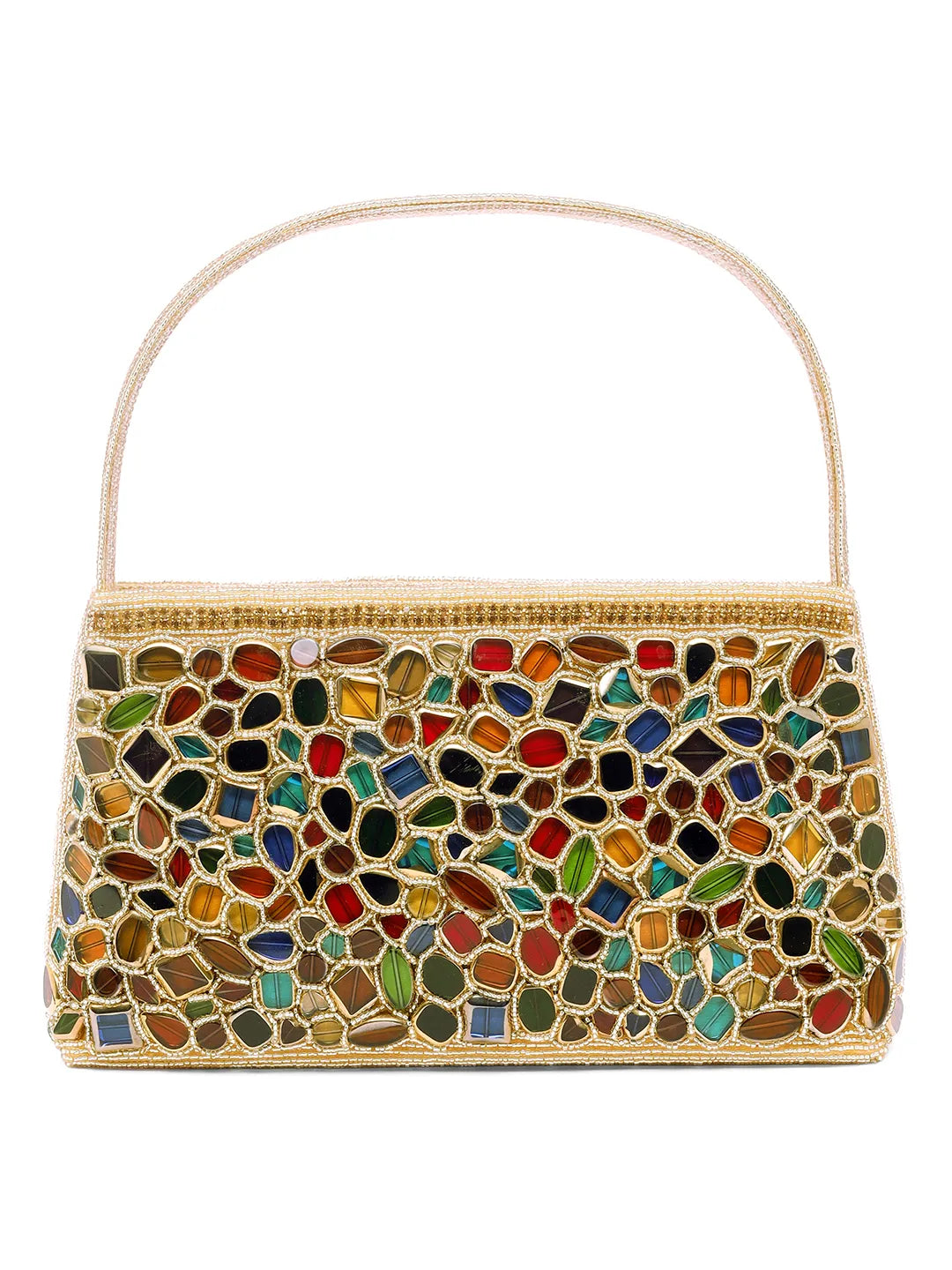 Glam & Glow Stone Embellished Clutch