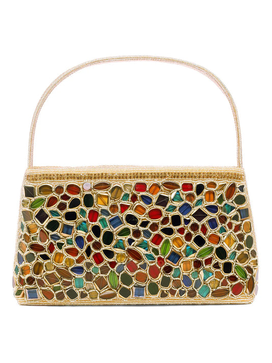 Stone Embellished Clutch – Glamorous Evening Accessory | Peora

