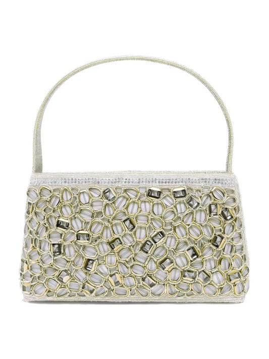 Stone Embellished Clutch – Glamorous Evening Accessory | Peora

