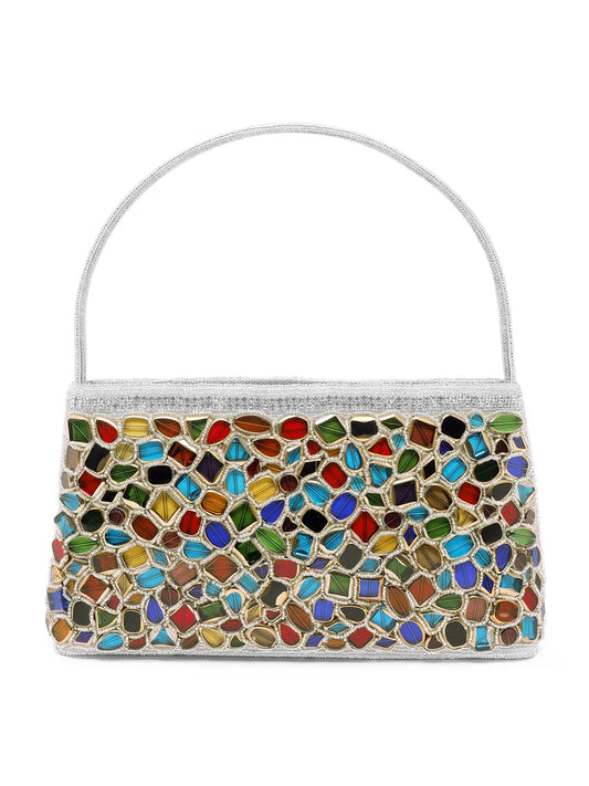Stone Embellished Clutch – Glamorous Evening Accessory | Peora

