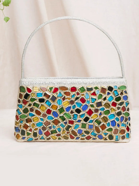 Stone Embellished Clutch – Glamorous Evening Accessory | Peora

