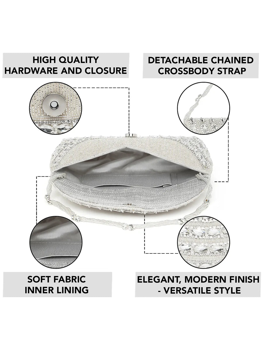 Shimmer Beads & Sequin Clutch Purses