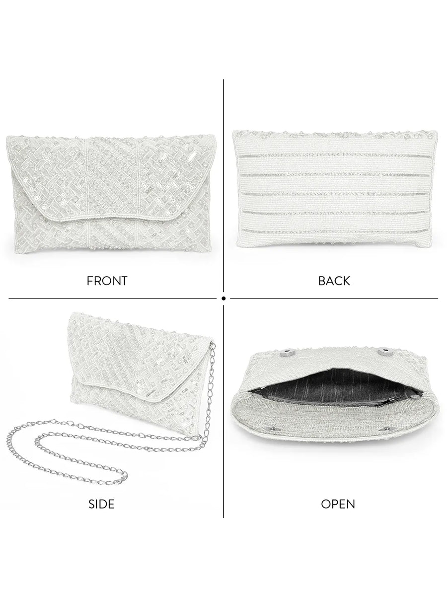 Shimmer Beads & Sequin Clutch Purses