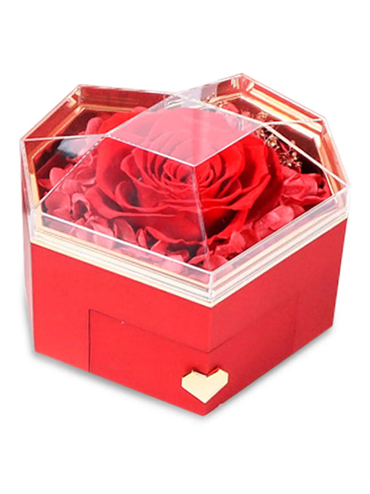 Minstely Preserved Rose and Necklace Box