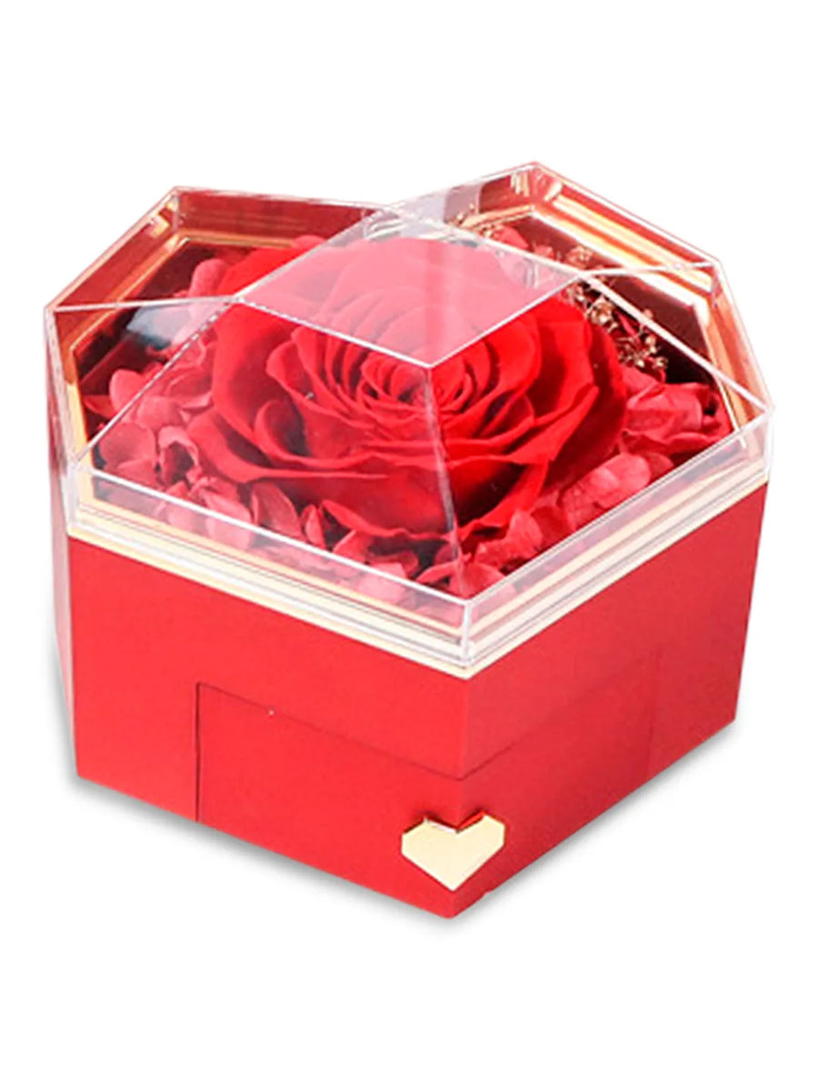 Minstely Preserved Rose and Necklace Box
