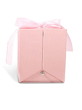Cube Bracelet and Necklace Box with Rose