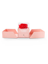 Cube Bracelet and Necklace Box with Rose