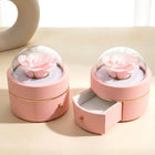 Rose Accented Round Ring & Bracelet Box