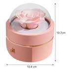 Rose Accented Round Ring & Bracelet Box