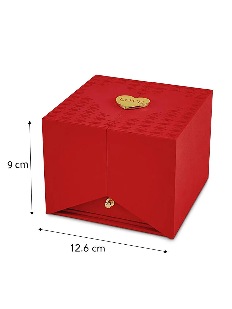 Rose Adorned Cube Jewellery Box