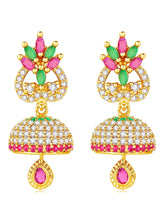 CZ Drops Jhumki Earrings | Peora Traditional CZ Jewellery

