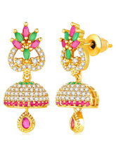 CZ Drops Jhumki Earrings | Peora Traditional CZ Jewellery

