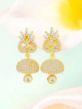 CZ Drops Jhumki Earrings | Peora Traditional CZ Jewellery


