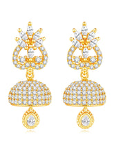 CZ Drops Jhumki Earrings | Peora Traditional CZ Jewellery


