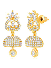 CZ Drops Jhumki Earrings | Peora Traditional CZ Jewellery

