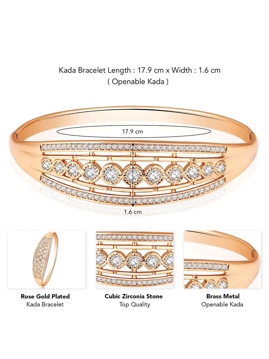 Brilliance CZ Kada Bracelet by Peora – Sparkling Fashion Jewellery

