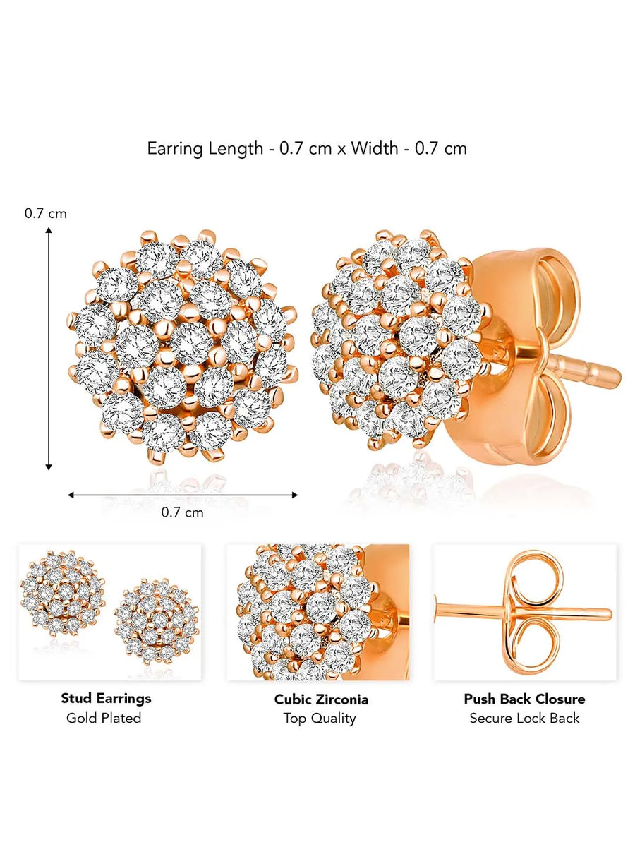 CZ Luxe Stud Earrings by Peora – Premium Fashion Jewellery

