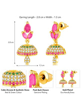 CZ Jhumki Earrings | Find Sparkling Jewellery at Peora

