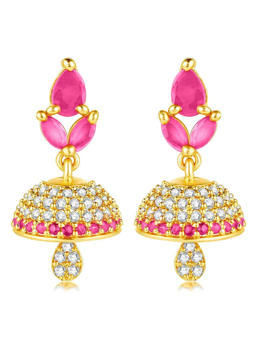 CZ Jhumki Earrings | Find Sparkling Jewellery at Peora

