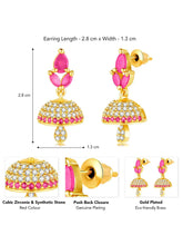 CZ Jhumki Earrings | Find Sparkling Jewellery at Peora

