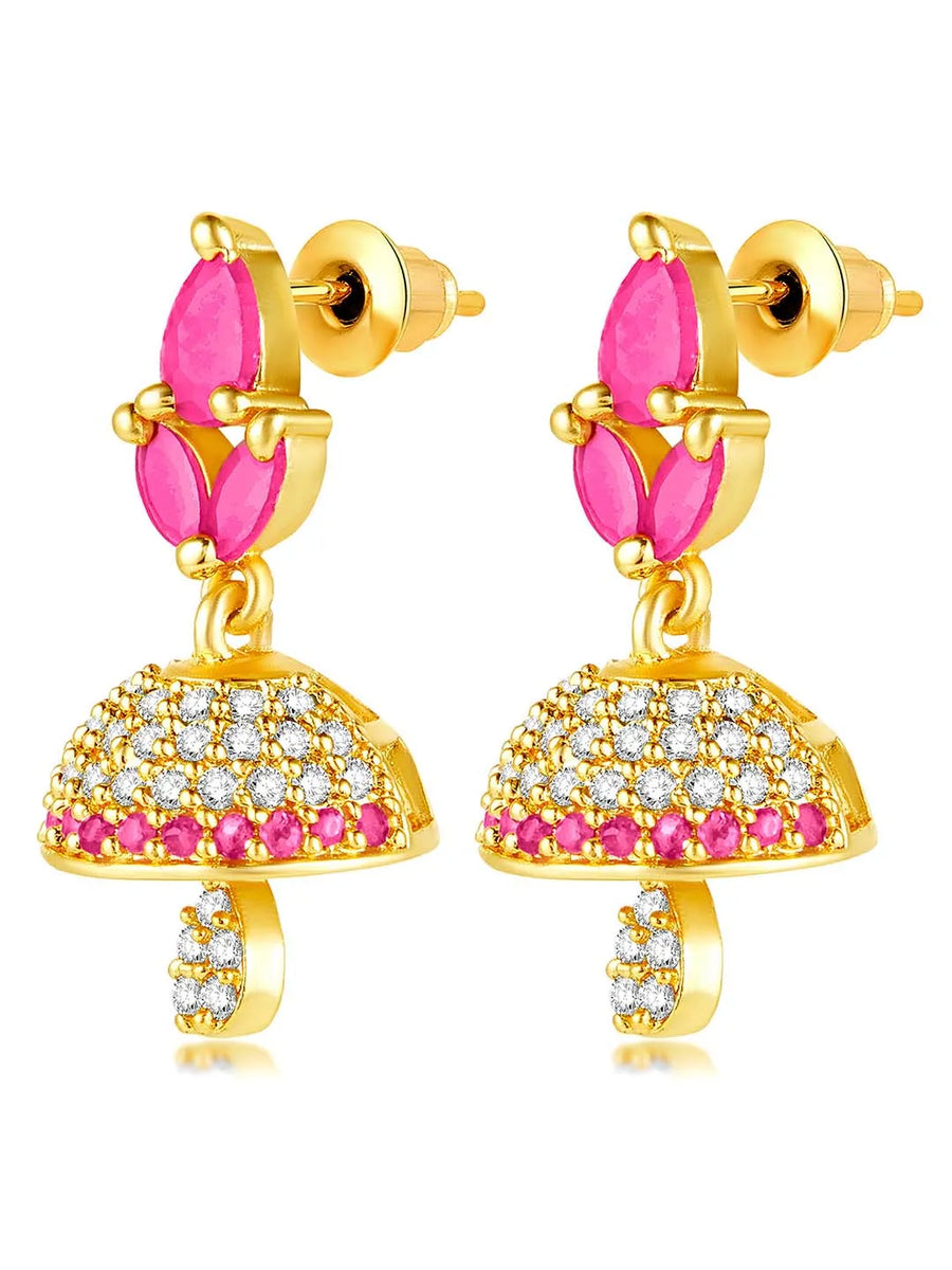 CZ Jhumki Earrings | Find Sparkling Jewellery at Peora

