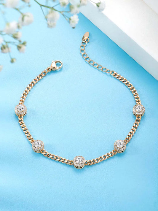 CZ Sophistication Bracelet by Peora | Elegant Cubic Zirconia Fashion Jewellery

