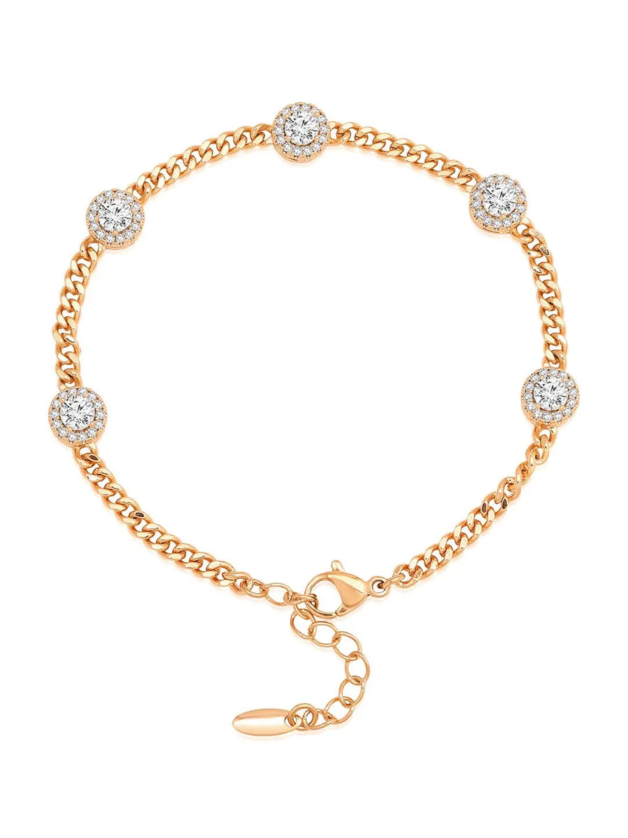 CZ Sophistication Bracelet by Peora | Elegant Cubic Zirconia Fashion Jewellery

