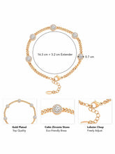 CZ Sophistication Bracelet by Peora | Elegant Cubic Zirconia Fashion Jewellery

