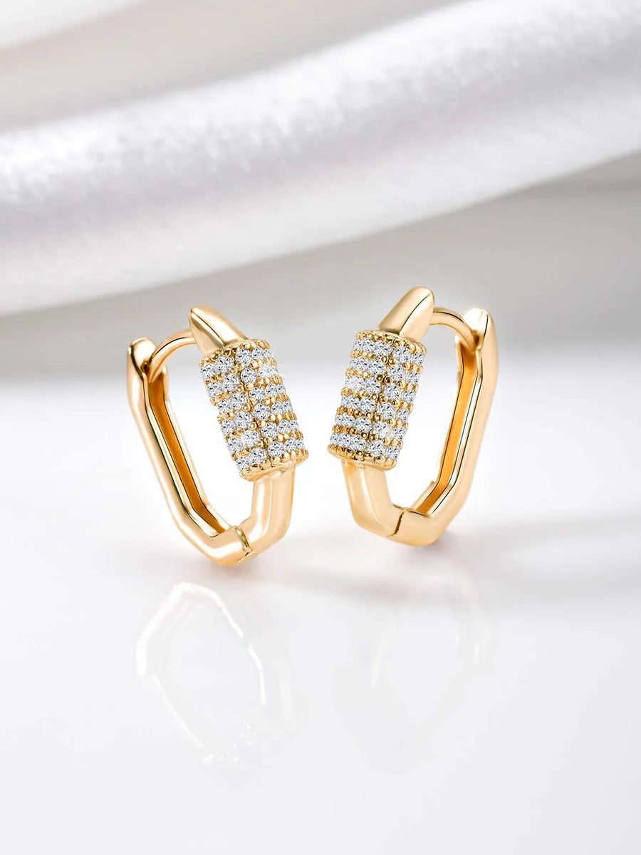 CZ Hoop Studs Earrings by Peora – Stylish Fashion Jewellery


