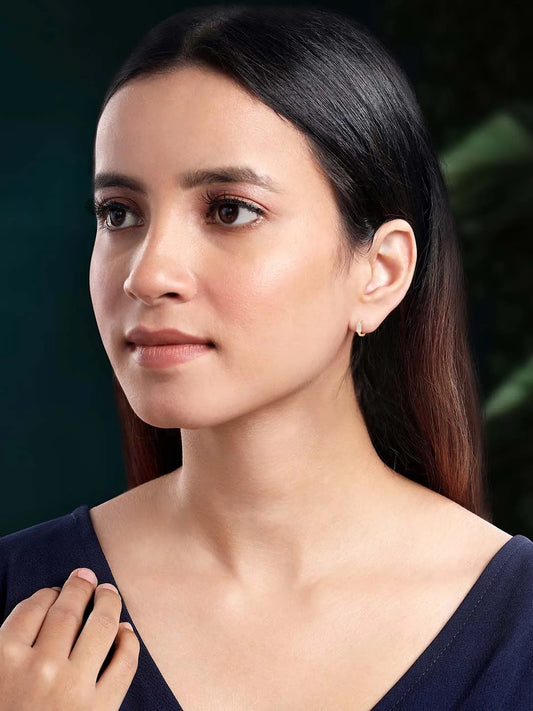 CZ Hoop Studs Earrings by Peora – Stylish Fashion Jewellery

