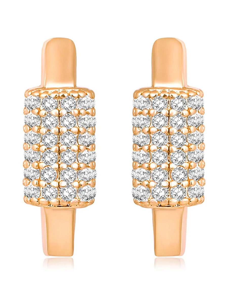 CZ Hoop Studs Earrings by Peora – Stylish Fashion Jewellery

