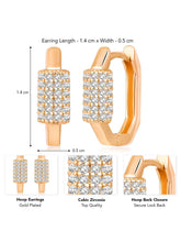 CZ Hoop Studs Earrings by Peora – Stylish Fashion Jewellery

