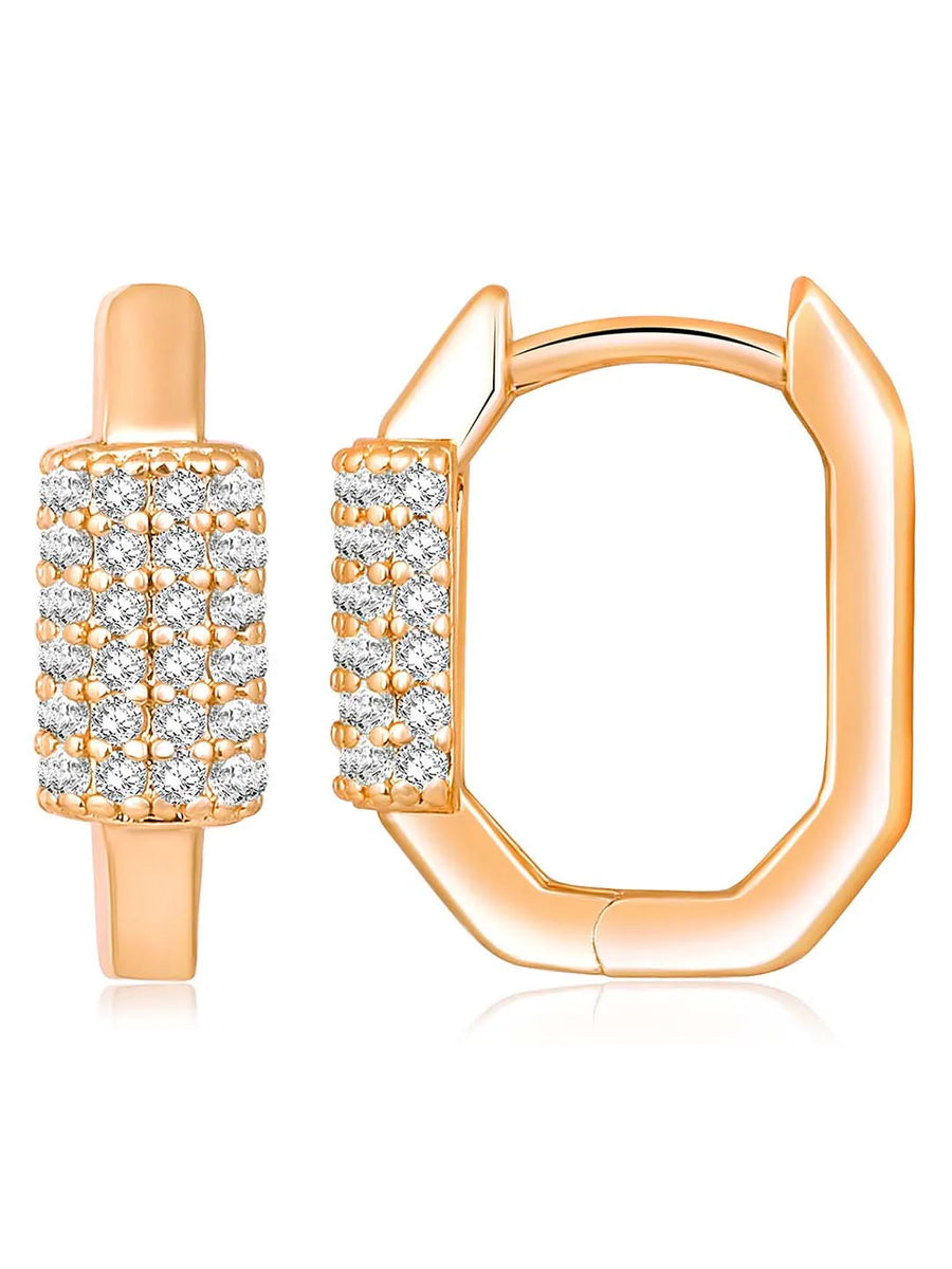 CZ Hoop Studs Earrings by Peora – Stylish Fashion Jewellery

