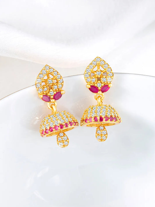 CZ Jhumki Drops Earrings | Elegant Jewellery by Peora

