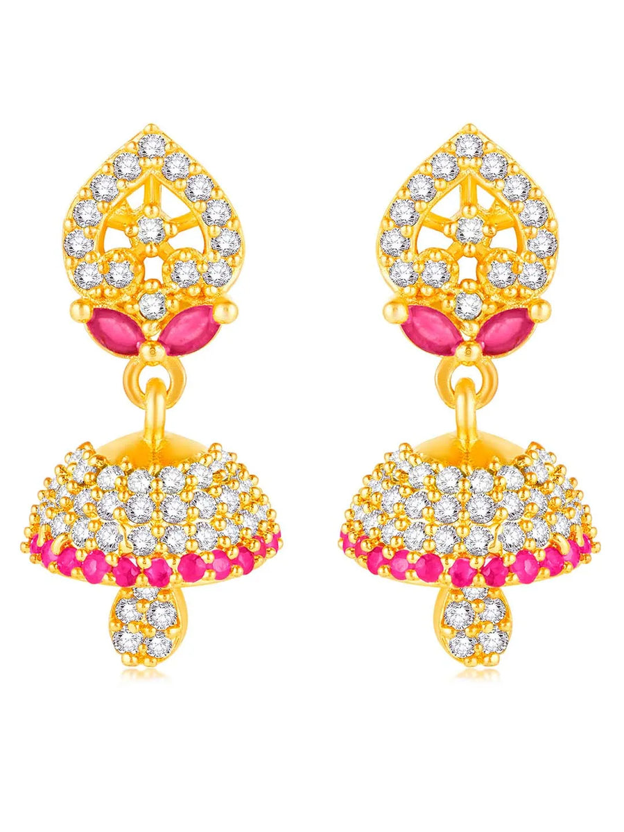 CZ Jhumki Drops Earrings | Elegant Jewellery by Peora

