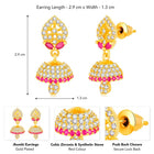 CZ Jhumki Drops Earrings | Elegant Jewellery by Peora

