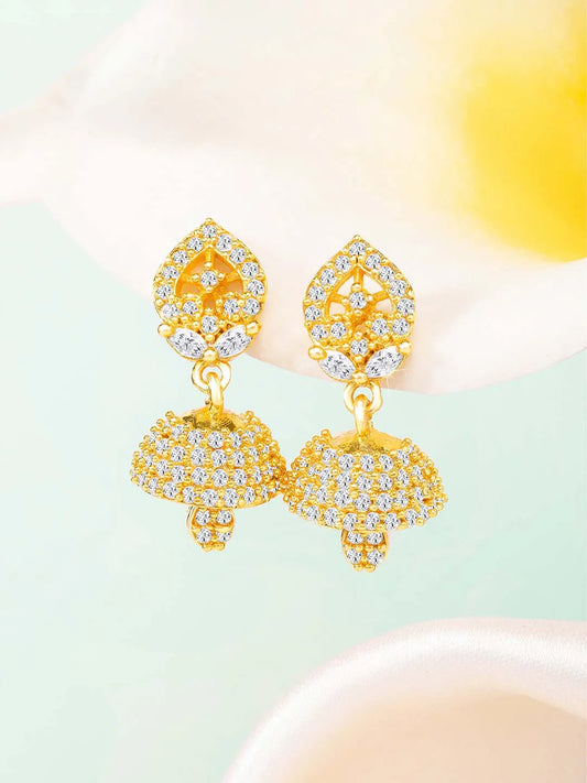 CZ Jhumki Drops Earrings | Elegant Jewellery by Peora

