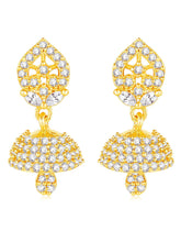 CZ Jhumki Drops Earrings | Elegant Jewellery by Peora

