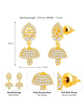 CZ Jhumki Drops Earrings | Elegant Jewellery by Peora

